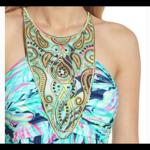 Lily Pulitzer Fab Chiffon Embellished Maxi!! - Picture 3 of 4